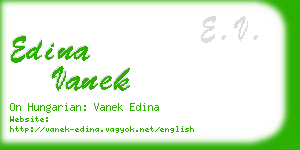 edina vanek business card